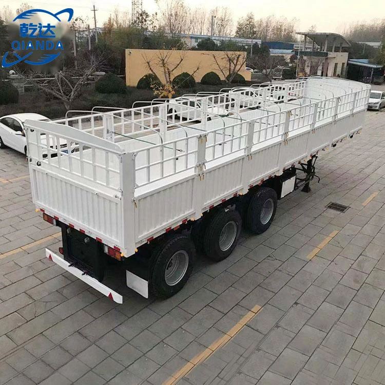 Chinese Factory Sells Brand New Flower Basket Semi Trailer Cargo Fence Trailer Transport 3 Axle Flower Basket for Sale in Nigeria