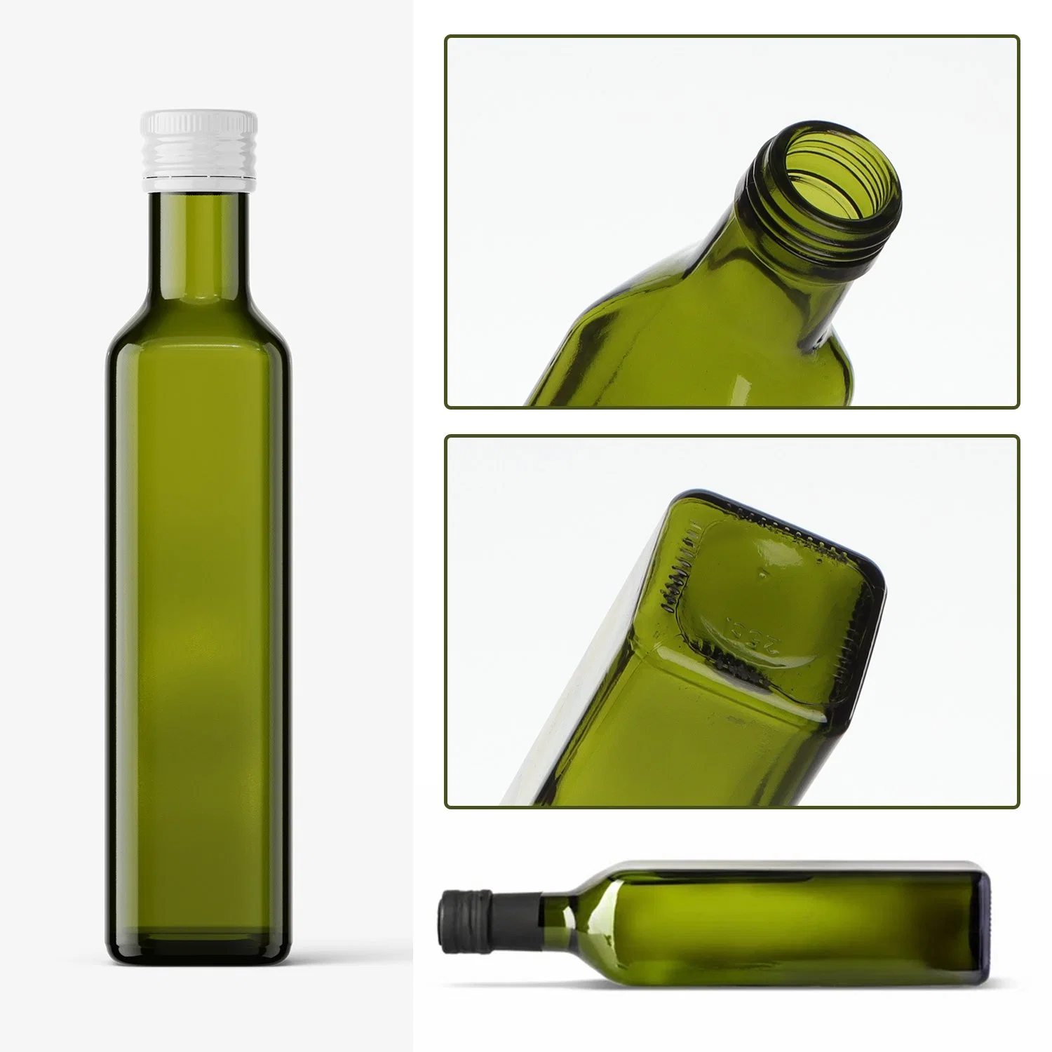 Good Quality 250ml 500ml 1000ml Empty Glass Olive Oil Bottle with Aluminum Lid