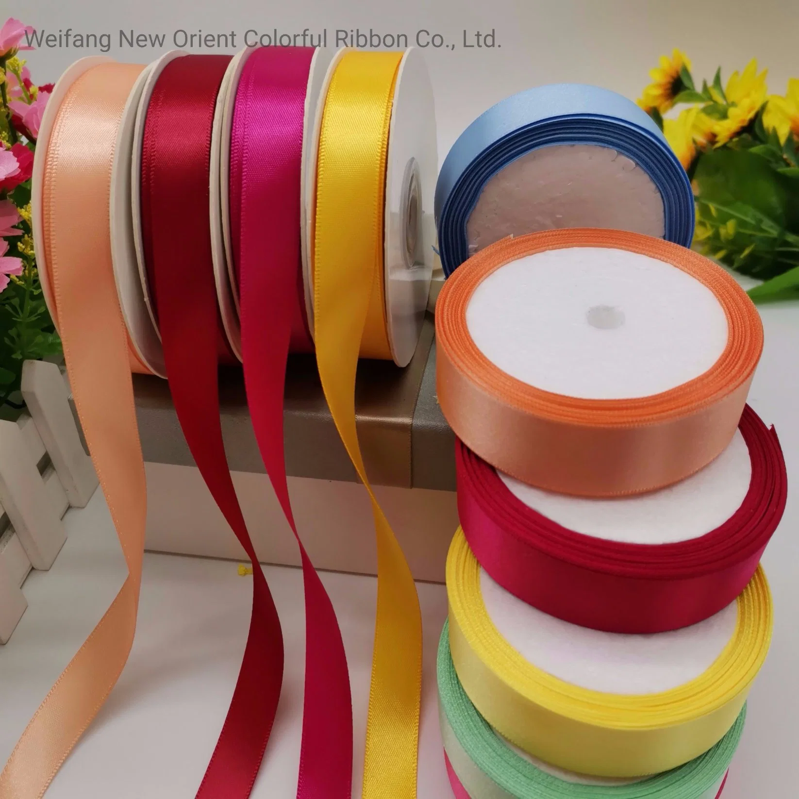 1/8"~4" Polyester Single/Double Faced Satin Ribbon for Bows/Packing/Decoration