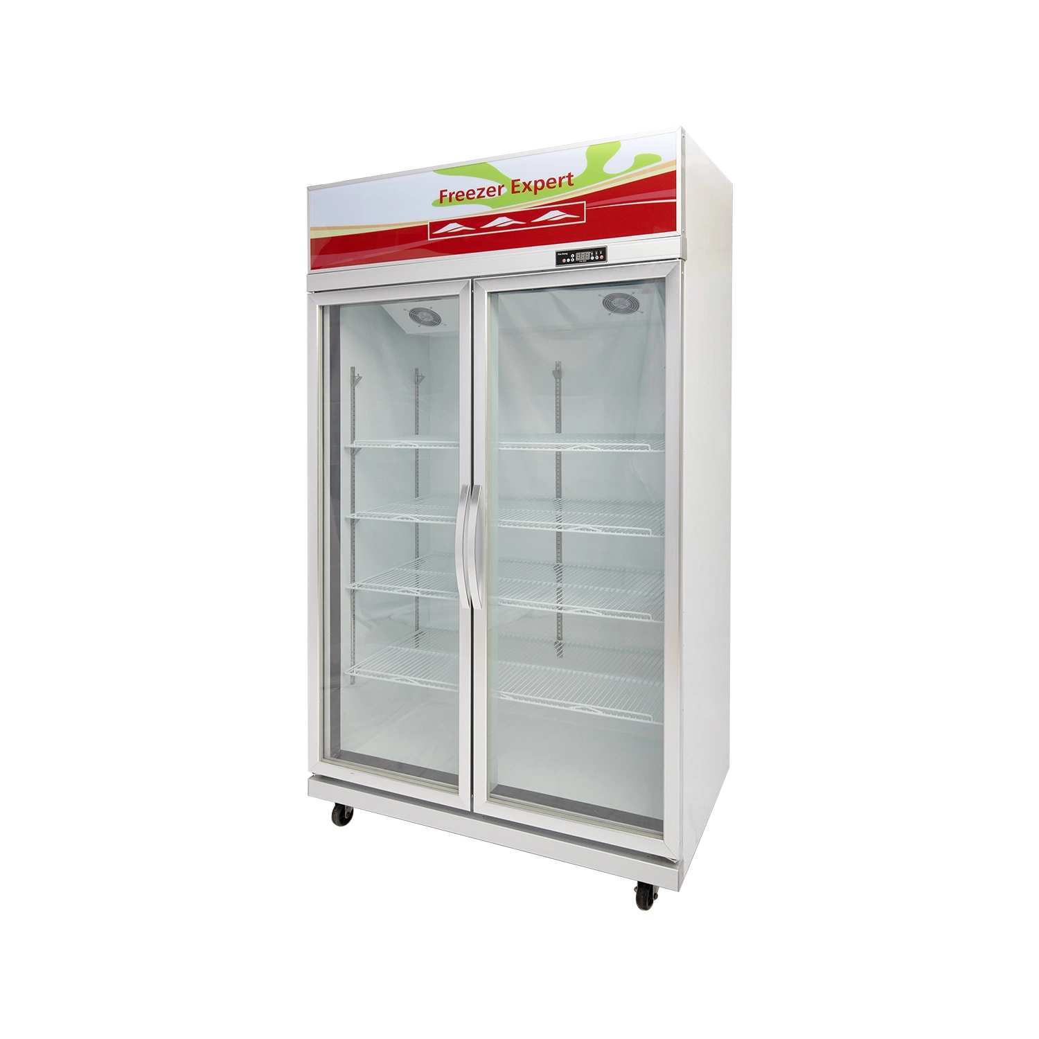 Refrigerador de vidro para visor de fruta e legumes, porta comercial, Frigorífico LSC-1000