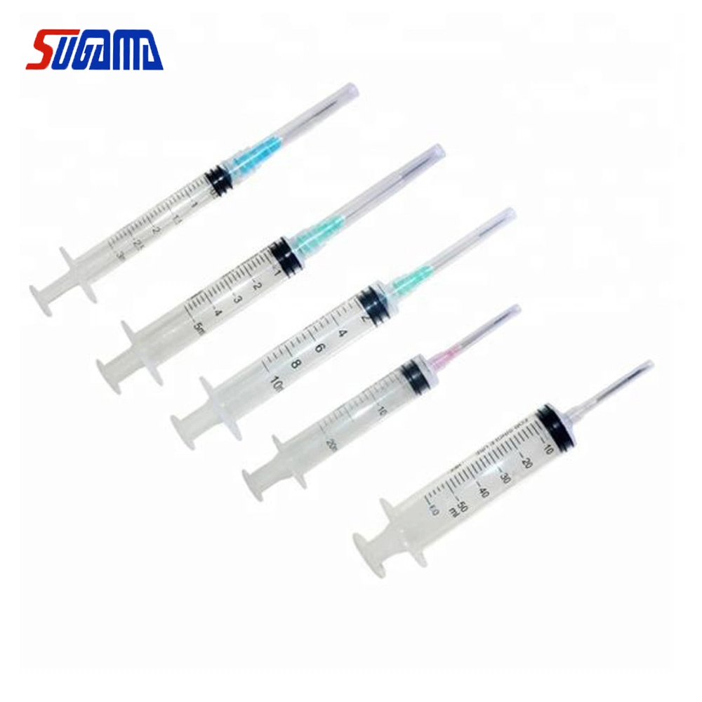 1ML 3 ML 5 ml 10ml 20ml 60ml seringas Luer Lock plástico descartável com agulha