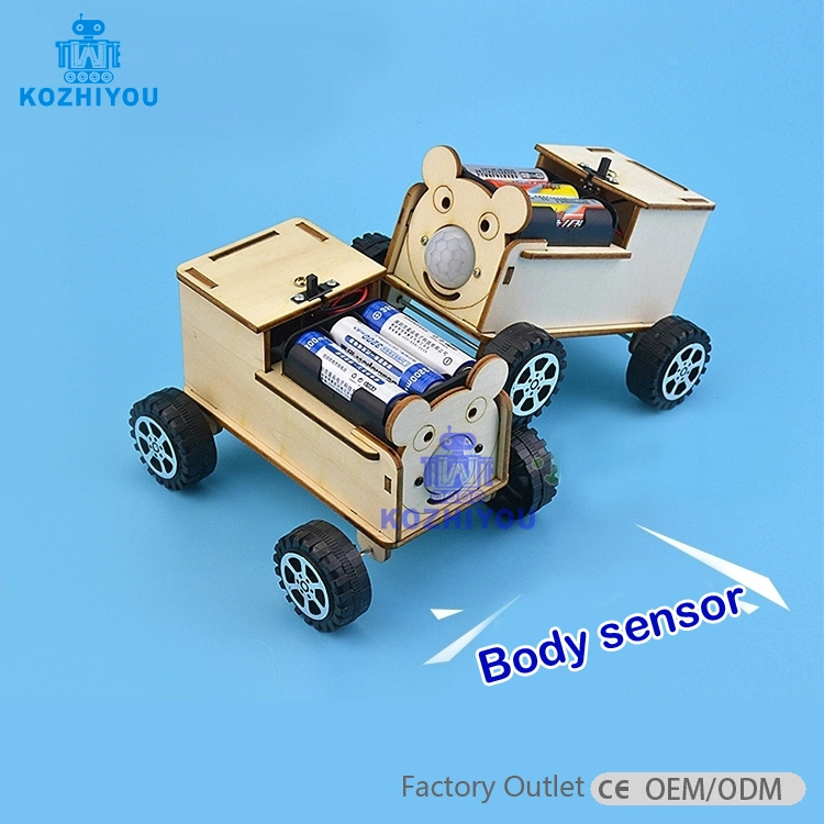 Intelligent Human Body Induction Car/Scientific Physics Experimental Educational Toys/DIY Technology Production/Steam Toys