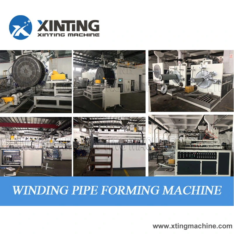 Spiral PE Pipe Production Line HDPE Hollowness Wall Winding Type Single Screw