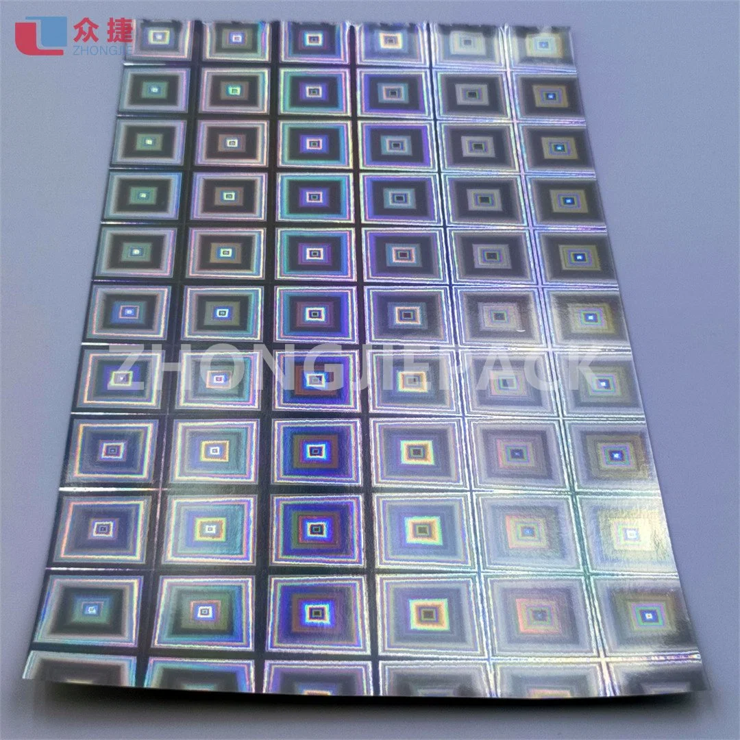 Laser Check Plaid Pattern BOPP Holographic Film Laminated Paperboard for Gift Box Packaging