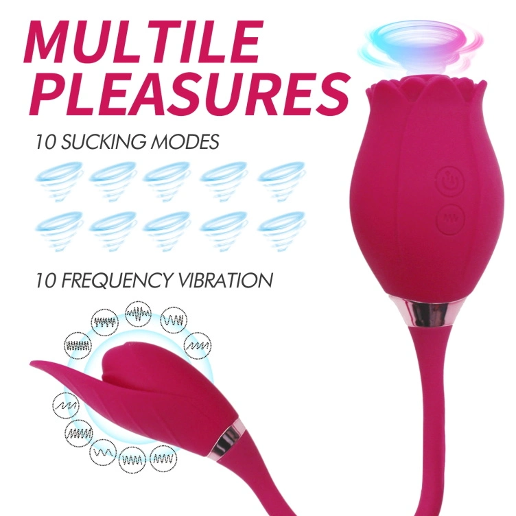 Powerful Electric Rose Shape G Spot Vagina Sucking Clitoris Vibrator Nipple Sex Toys Mini for Woman Couple Vibrator