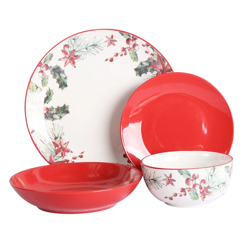 Nuevo producto Ceramic Hot Sale Cena Set para el día de Navidad Regalo