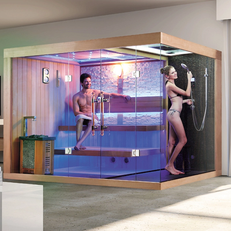 Le luxe moderne salle de combiné de la vapeur humide intérieure de cabine de douche sauna