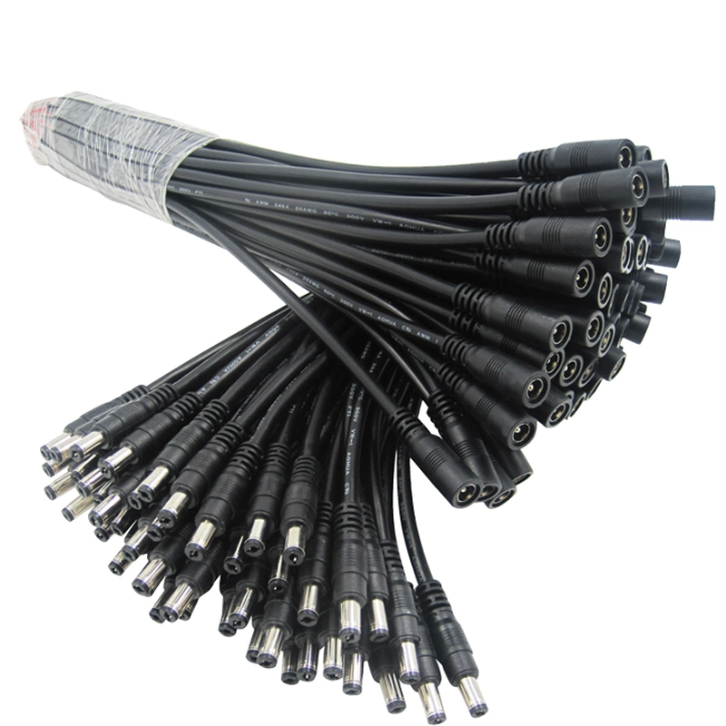 Las ventas del fabricante de conector Aohua 1a 3 y el cable de extensión tipo DC M11 2 Pin 5.5*2.1/5.5*2,5 mm para la electrónica del vehículo