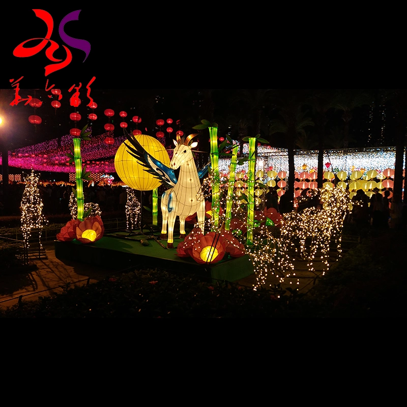 Theme Park Chinese Festival Decorative 3D Waterproof Artificial Animal Lights