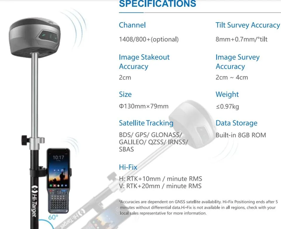 Accurate and Convenient Hi Target Brand Vrtk Gnss Receiver