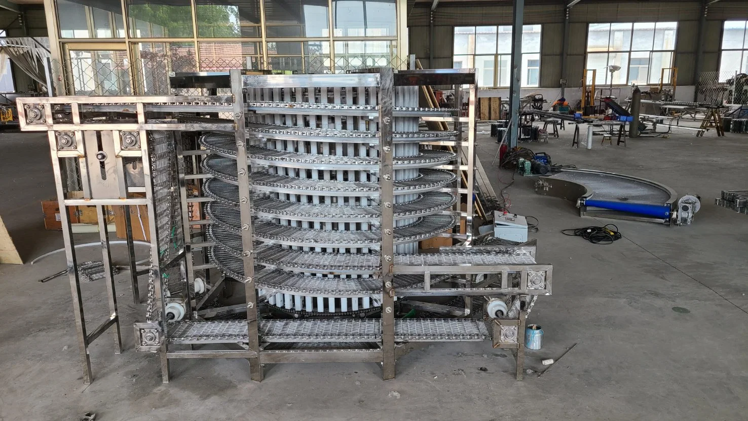 Stainless Steel Toast Bread Spiral Cooling Tower Machine Factory