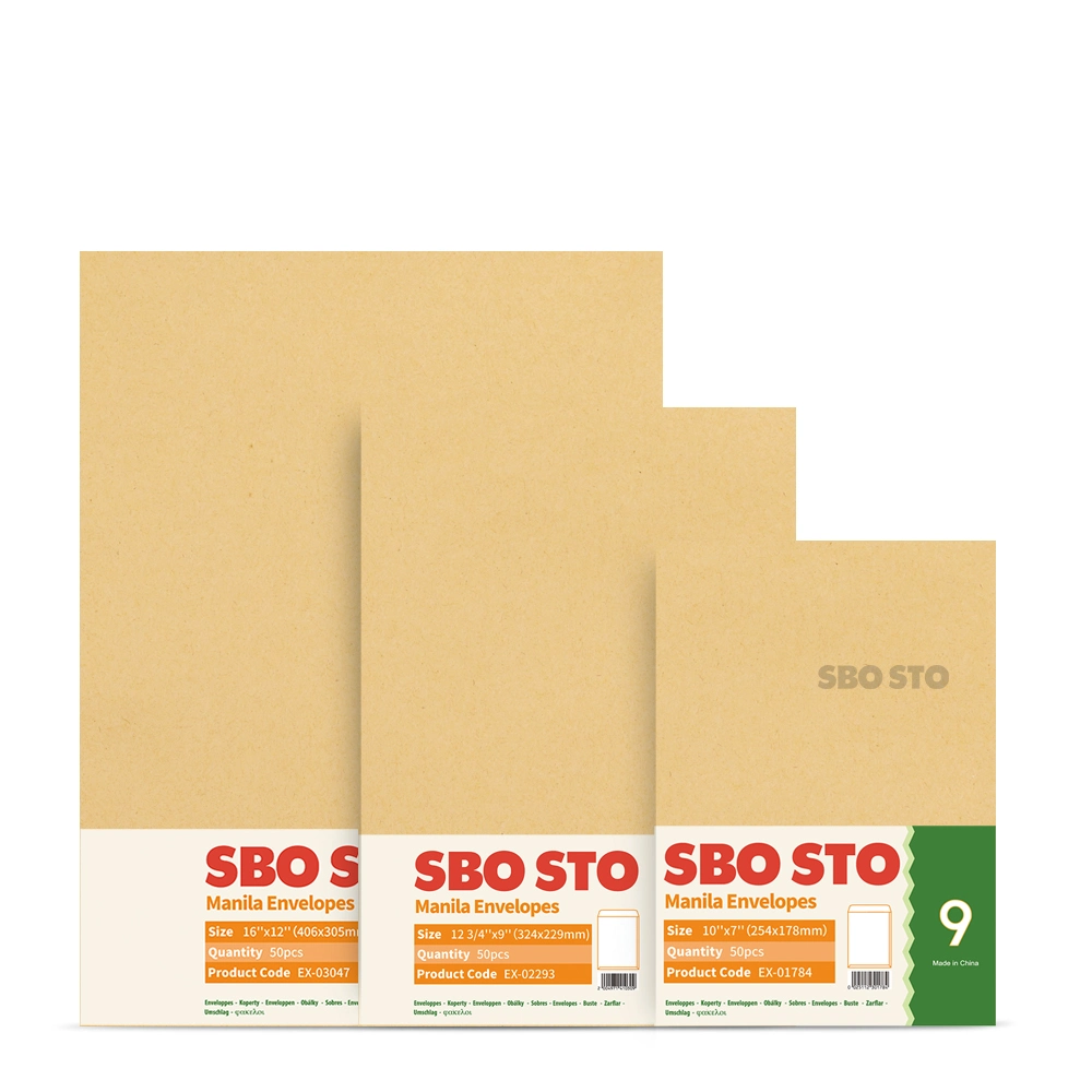 Kraft Envelope Western Envelope Security Envelope #9 254X178mm 80GSM Sbosto Manila Envelope