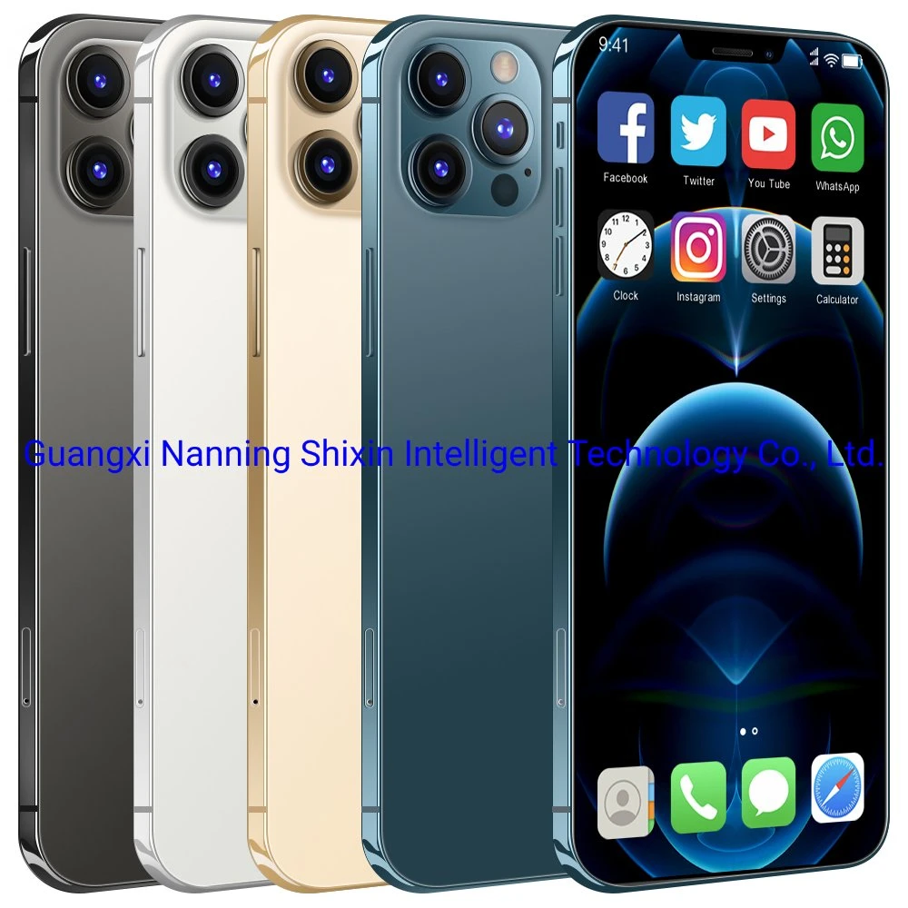 IPhon 12PRO Max 12g/516GB+ Smartphone AMOLED Bildschirm Telefon mit Gesicht Entsperren