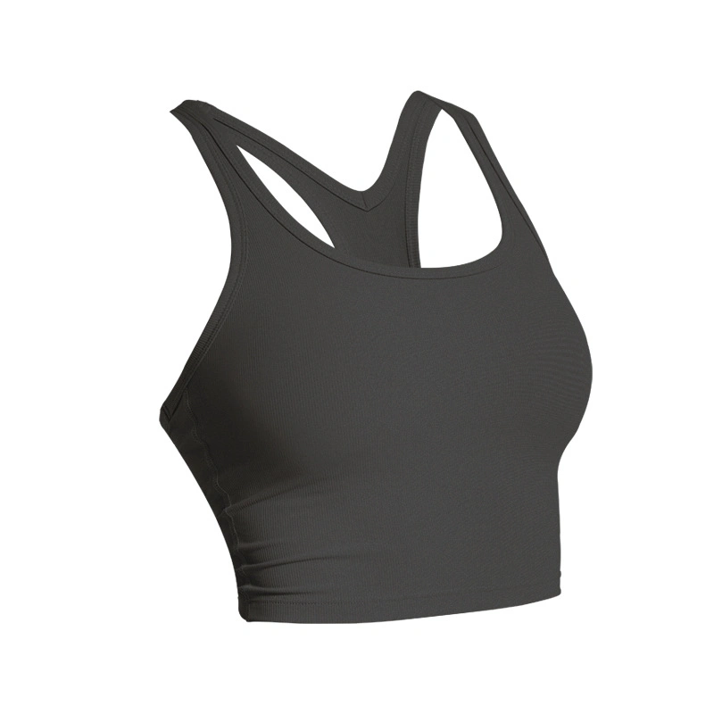 Spring Summer Yoga Wear Women's Running Fitness Bra Rib Gathering Beautiful Back Sports Vest