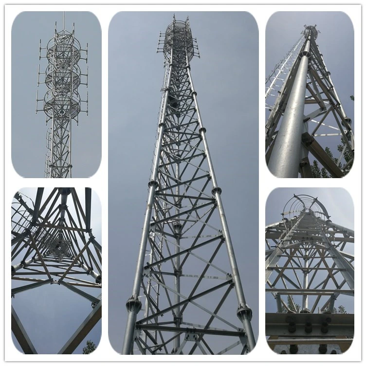 Self Supporting Steel Lattice 3legged or 4 Legged Angle Steel and Steel Tubular Communication Telecom Antenna Tower