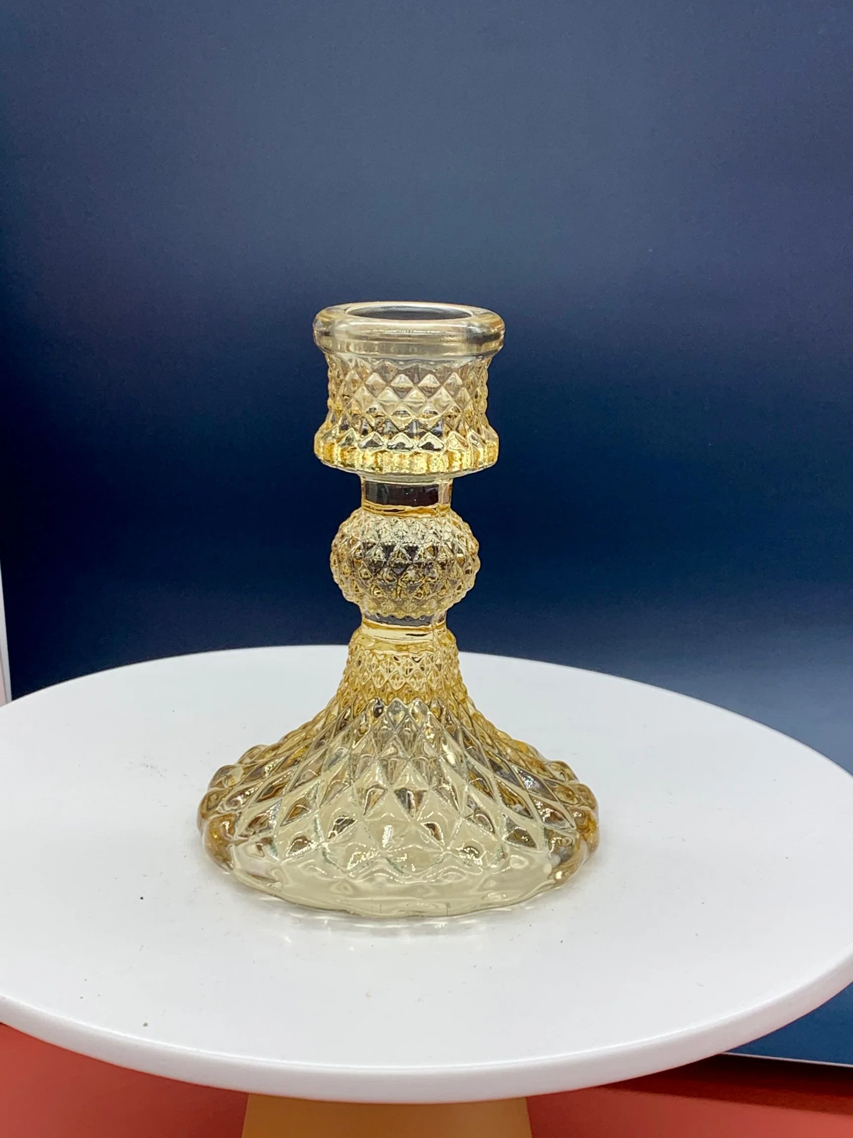 China Glass Factory Wholesale/Supplier Europen Style High quality/High cost performance Glass Candle Holder, Glass Craft, , Glass Gift