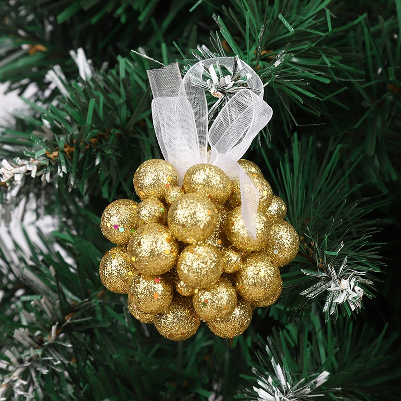 Sprinkle Gold Powder Christmas Foam Ball Decoration