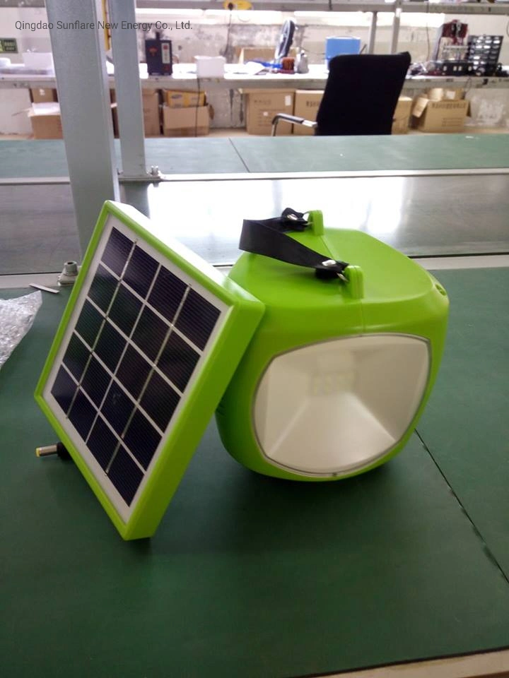 Solar portátil alimentación de la fábrica de Linterna de camping con cargador de teléfono