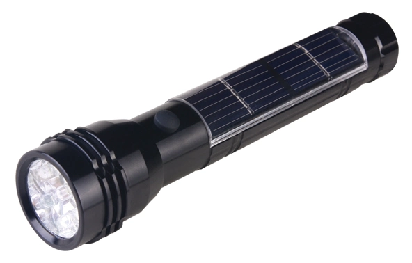 LED Solar Energy Torch for Lighting USB Rechargeable Flashlight