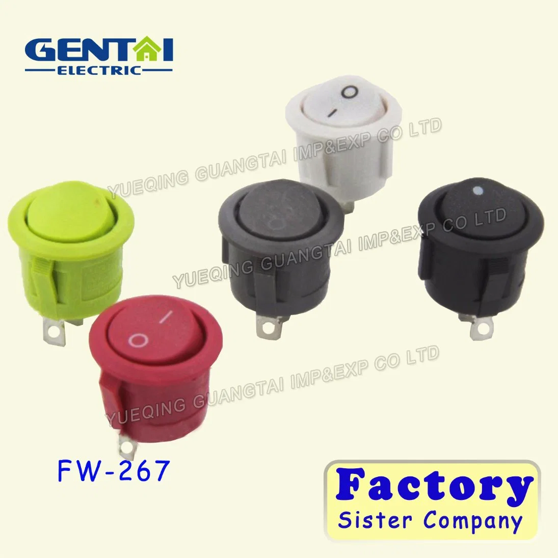 Security 2 Pin 6A/10A T85 55 Rocker Switch Mini Round Rocker Switch