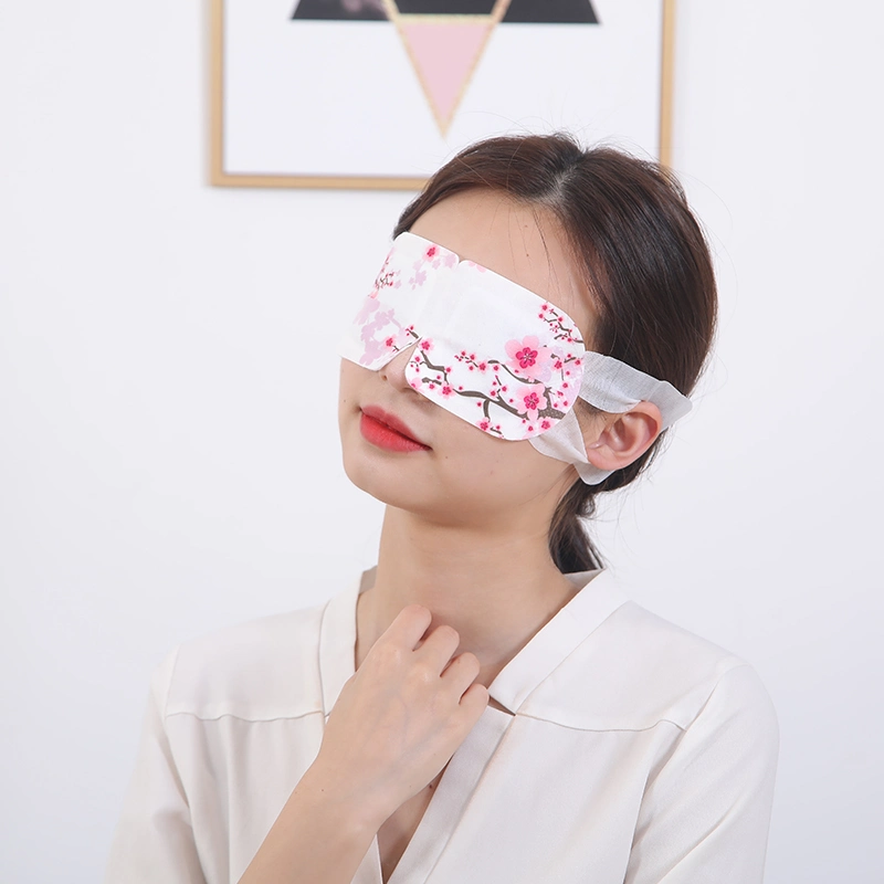 Black Pink Soothing Compress Hot Steam Eye Mask Charging Heat Eye Mask Hot for Sleep Eye Steam Warm Mask