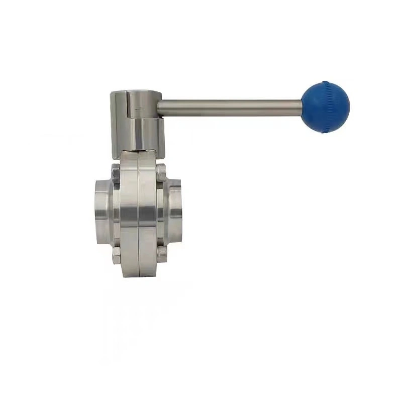 Hygienic Stainless Steel DIN Manual Thread Butterfly Valve Low Price (304/316L)