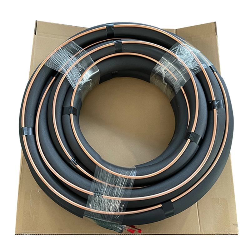 Refrigeration Line Set Black Rubber Copper Tube for Air Conditioner