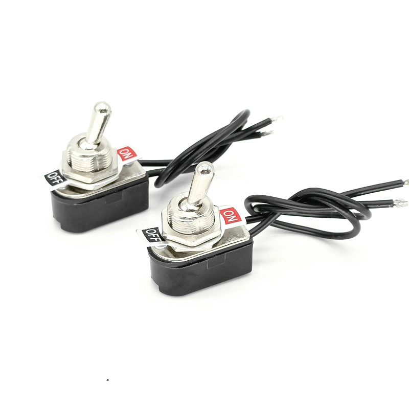 Mount Hole 12mm 2 Position on-off Heavy Duty Toggle Switch with Wire