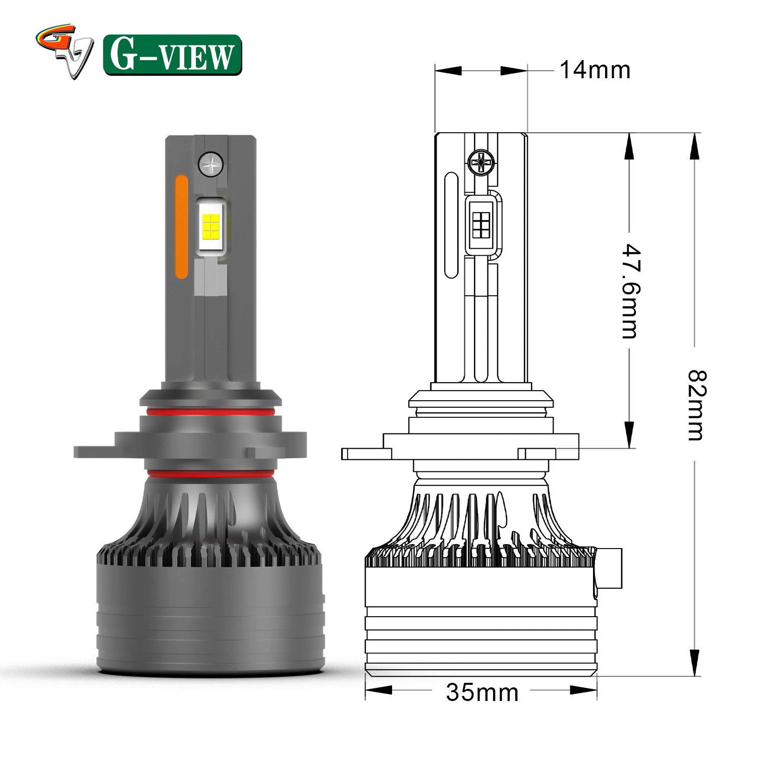 G-View G16 220W 48000lm Luz LED de automóvil Faros de automóvil 9005 9006 Faro LED foco alto foco bajo