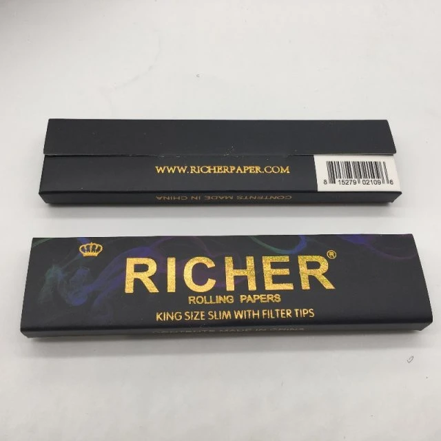 Cigarette Rolling Paper with New Design Gold Foil