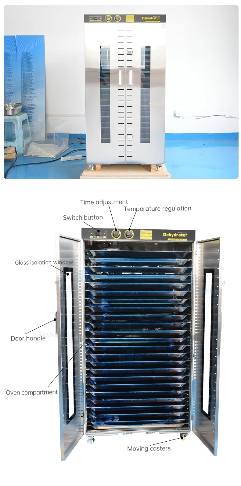 Tianhe HX-24 Circulation d'air chaud de séchage des produits agricoles et Boîte d'écarter les produits