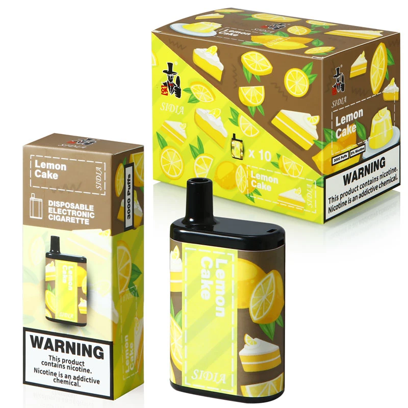 Wholesale/Supplier Sidia 3000 Puffs 10 Ml Disposable/Chargeable Vape Flavor of Lemon C.