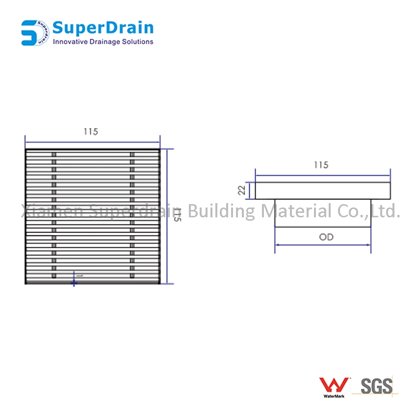 Kitchen Hotel Square Shape Balcony Drainage with Removable Cover