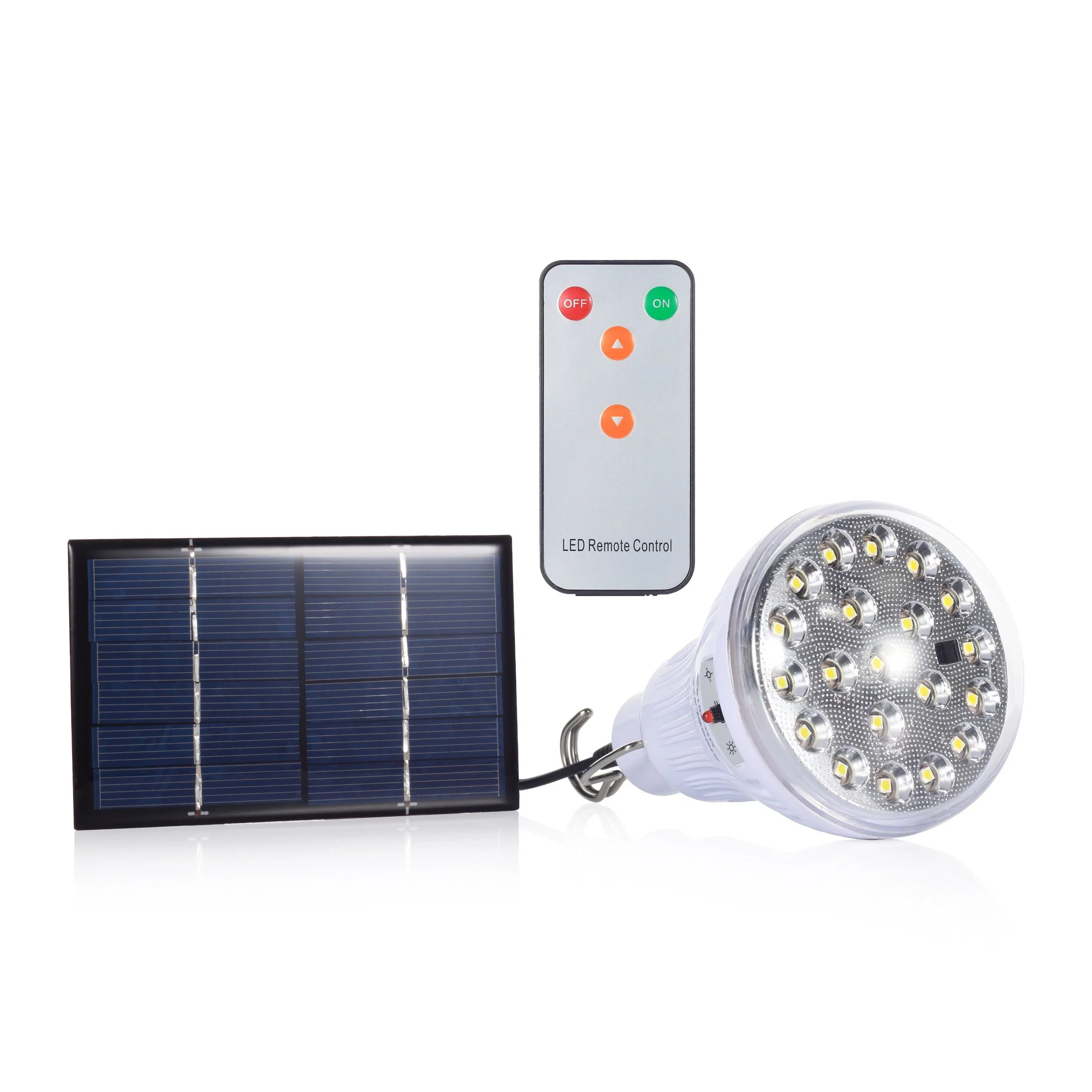 LED de carga de energía solar Lámpara de colgar la lámpara de luz del tubo de linterna con la batería y cargador USB