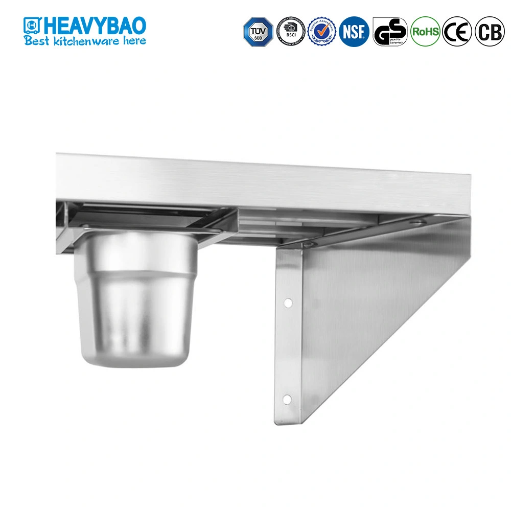 Heavybao Stainless Steel Kitchen Spice Shelves for Gn 1/6