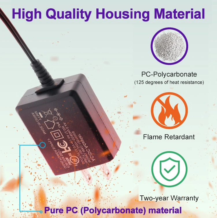 Adaptador de alimentação de 5 V 1A 5 V 2 a 12 V 1 de carroçaria pequena UL FCC GS CE Kc KCC PSE SAA C-Tick Power Amostras livres do adaptador de fornecimento