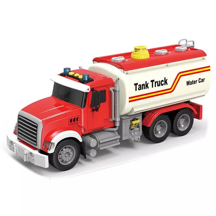Kids Toys Factory Transporter Trucks Friction Power Vehicle Inertia Car Children Tank Truck with Music and Light for Boy