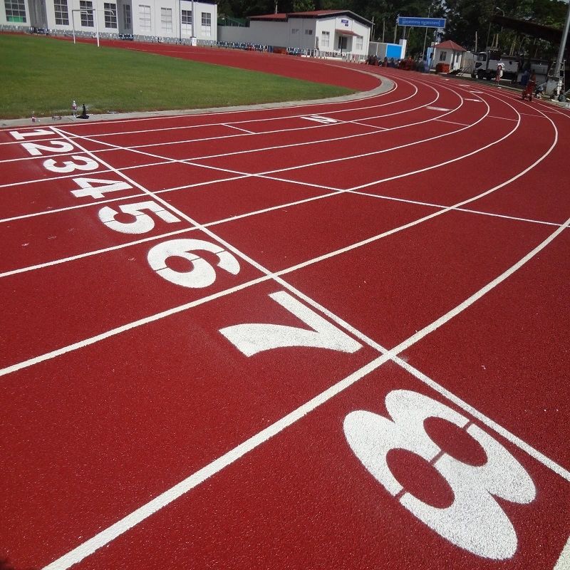 Certificado de la IAAF plena vierta el gránulo de EPDM Pavimentos de caucho de pista de atletismo 1