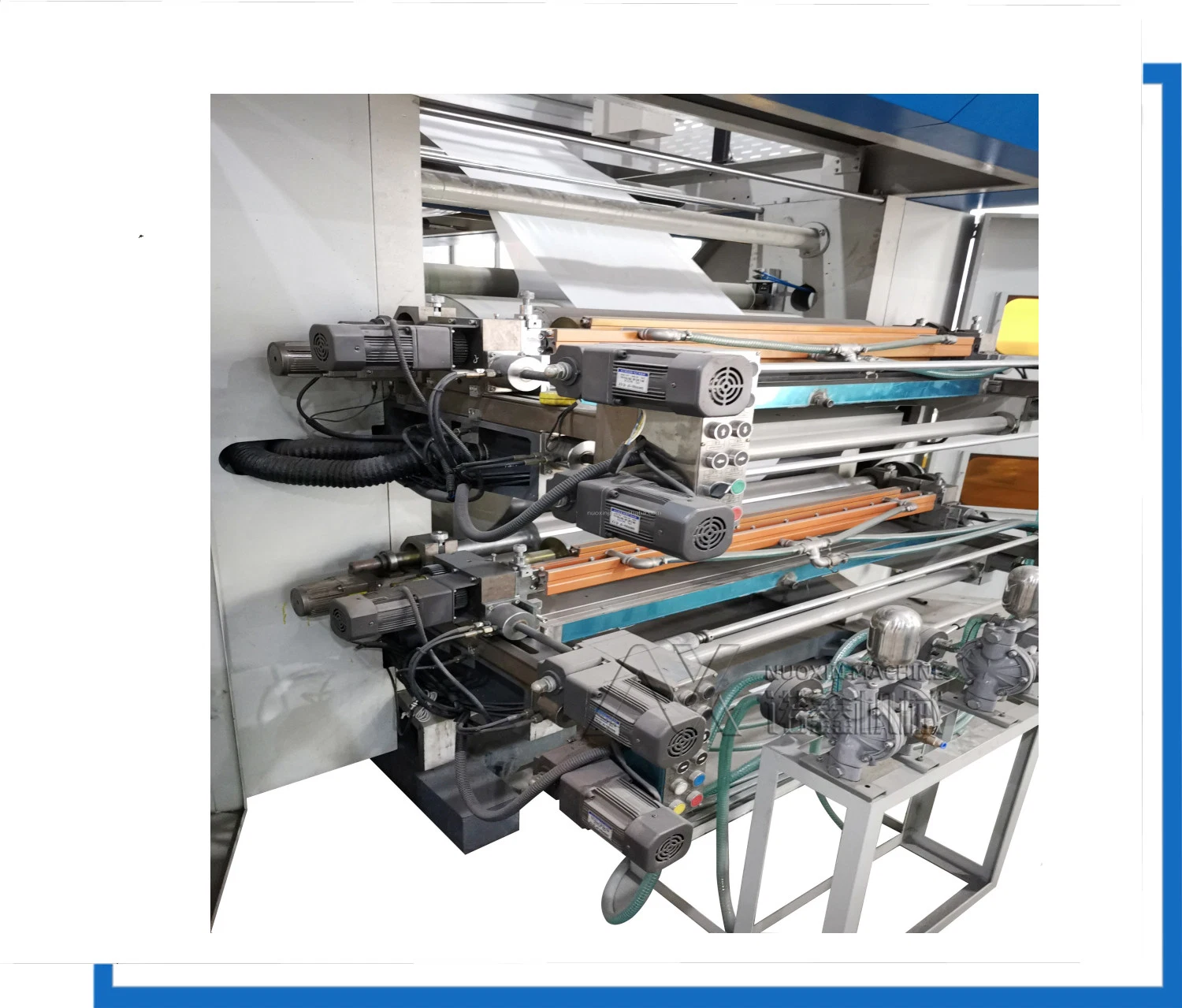 Flexo 6 Couleurs 380mm Bobss Block Ci Gearless Center Drum High Difinision Flexible Printing Machine