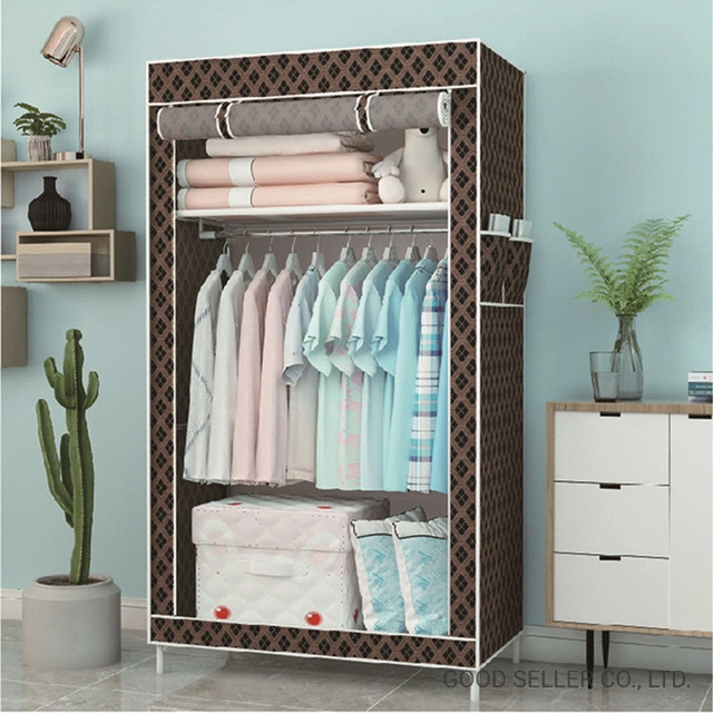 Wholesale/Supplier DIY Non-Woven Fabric Adjustable Clothes Garment Storage Organizer Rack Closet