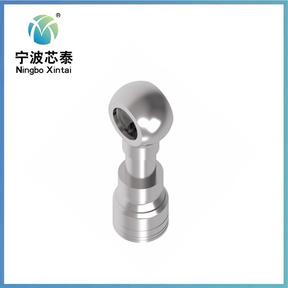 Auto and Motorcycle Galvanized Crimp Style Hydraulic Banjo Fitting Female Brake Hose Fitting for Brake Hose Assembly