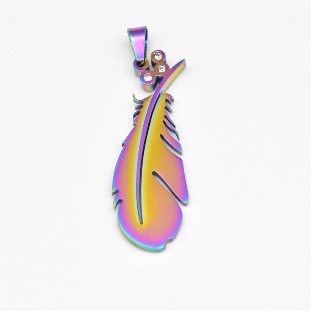 New Design Colorful Banana Leaves Necklace Pendant for Men and Women
