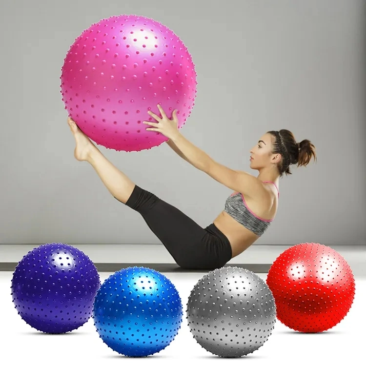 Eco-Friendly Custom Printed 65cm Anti-Burst PVC Gym Fitness Massage Exercise Yoga Ball