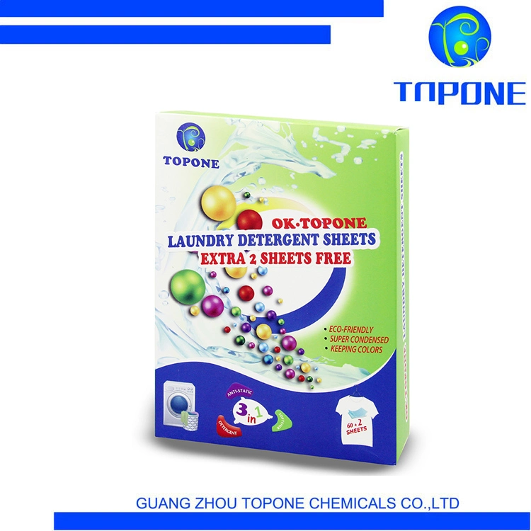 Eco-Friendly Laundry Detergent Sheet Biodegradable Household Cleaning