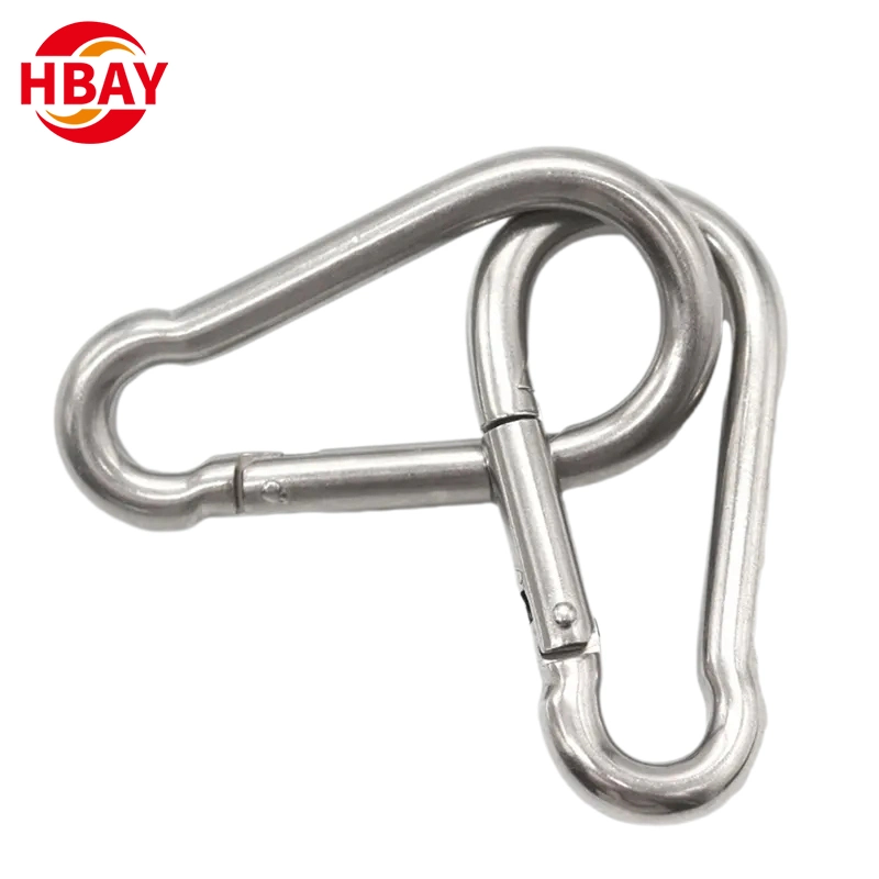 Factory Wholesale Safety Spring Snap Hook Stainless Steel Carabiner Hook