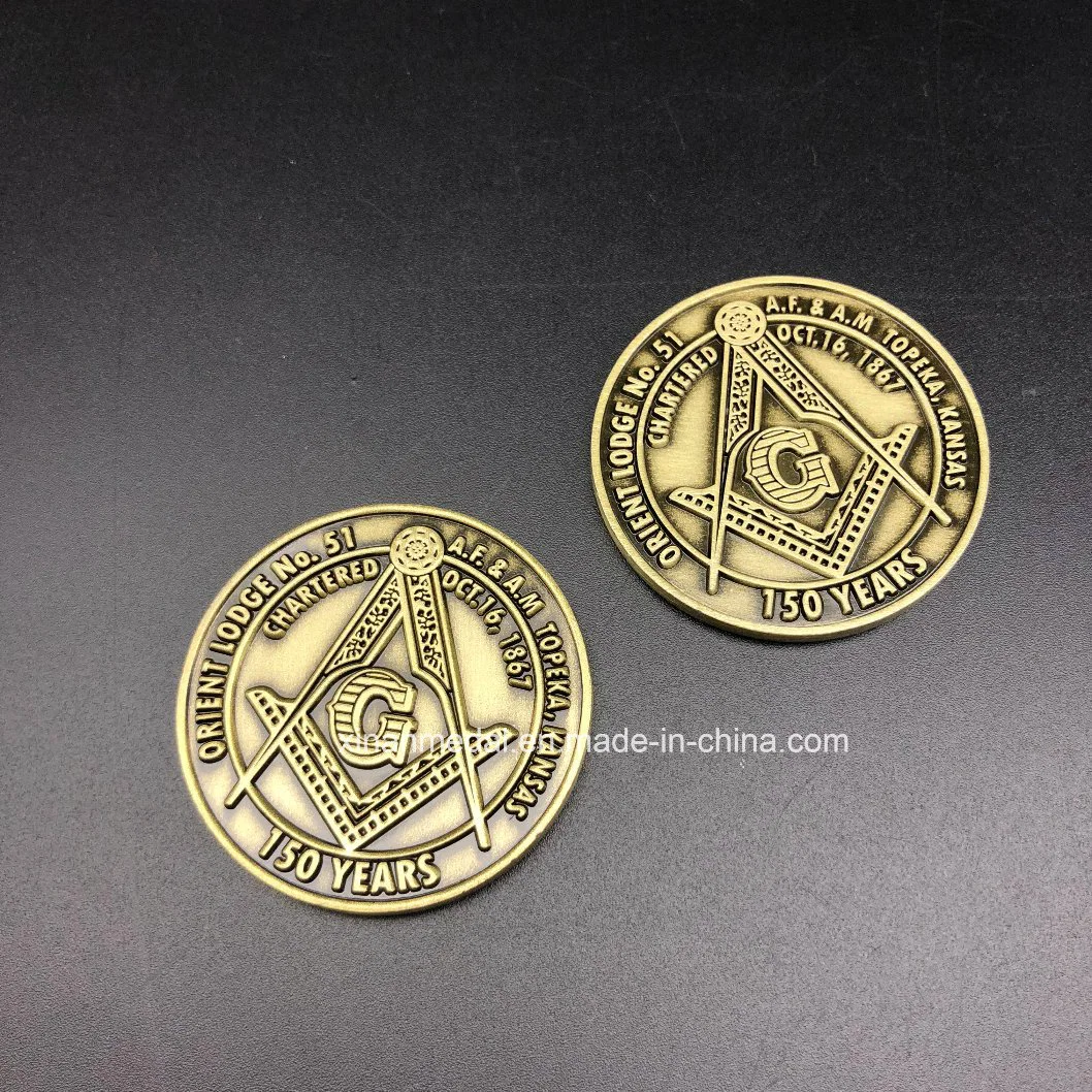 Custom Zinc Alloy Metal City Anniversary Souvenir Coin