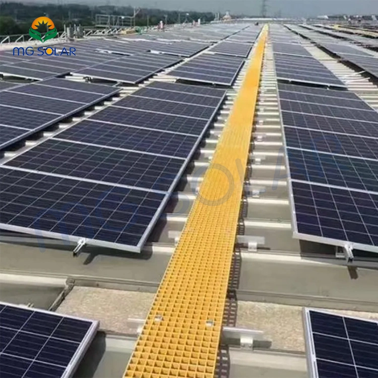 Highlight Color Fiberglass FRP Walkway in Solar Panels Mounting