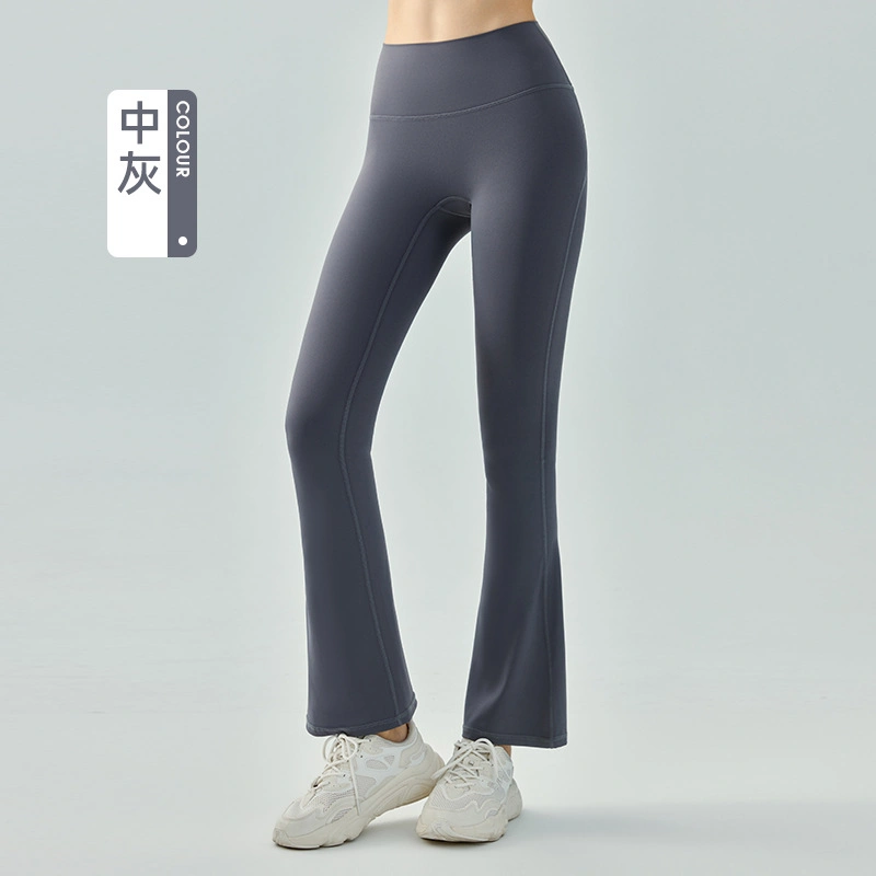 Yoga-Hose mit hoher Taille und schönen Po Casual Leicht ausgestellte Fitnesshose mit Elastizität, um schlanker und aussehen Hose Mit Weitem Bein