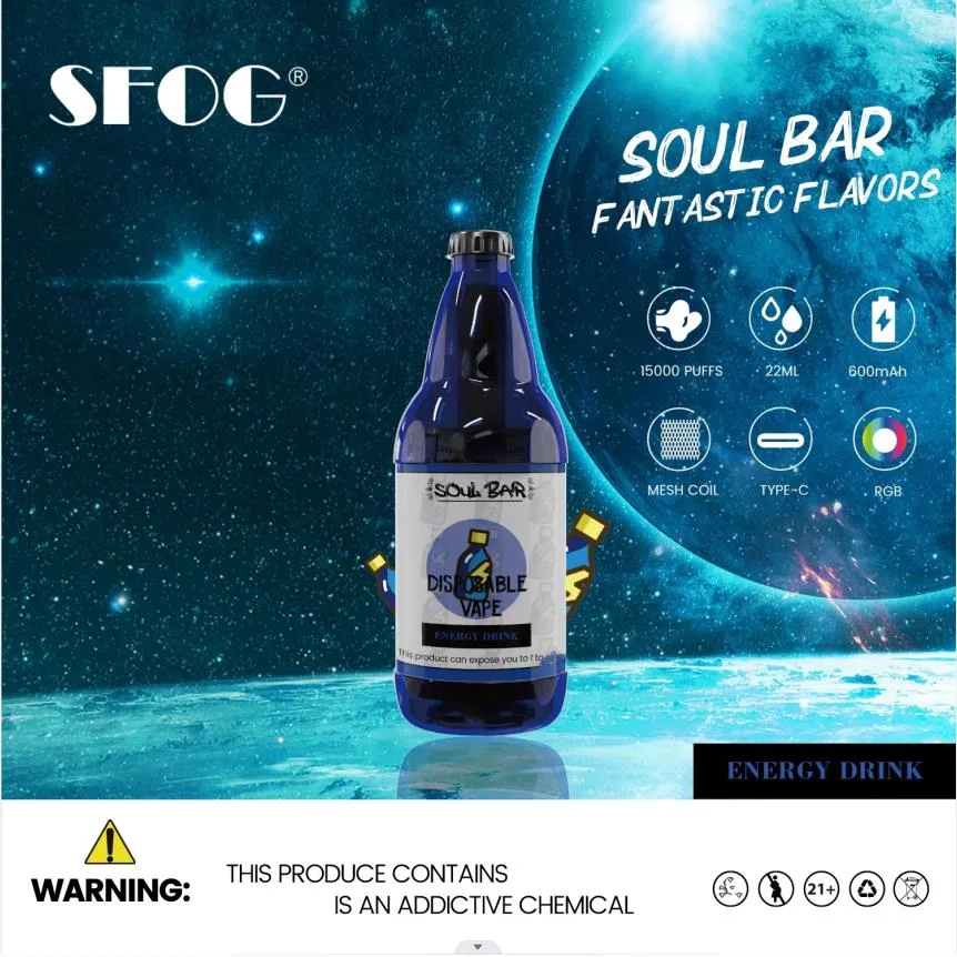 Sfog Soul 15000 Puff Bar Elf Ecig Cigarette électronique Stylo narguilé Jetable en gros J'utilise Vape.