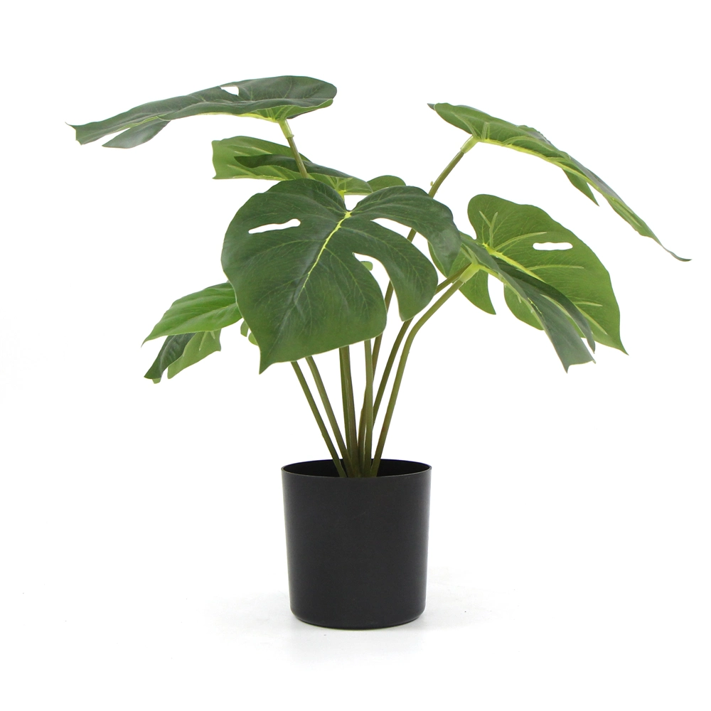 High Simulation Odorless Turtle Leaf Artificial Potted Plant Bonsai for Front Door Decoration